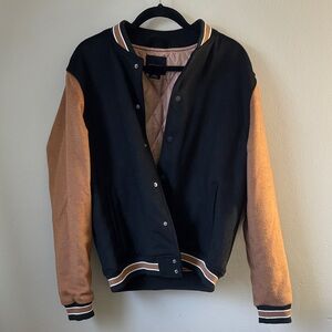 Black and Brown OVERSIZED Varsity Jacket
